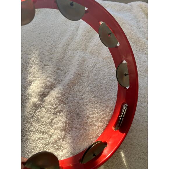 RhythmTech True Colors Tambourine Red 8”- Preowned - Picture 3 of 3